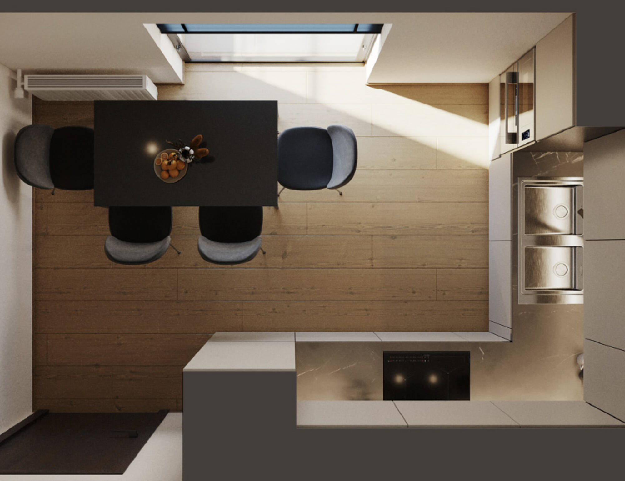 kitchen photorealistic topview residence 12A3